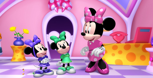 MINNIE'S BOW-TOONS - Minnie Mouse showcases her passion for fashion in her own Disney Junior short-form series "Minnie's Bow-Toons," launching with a week of new episodes MONDAY, NOVEMBER 14 - SATURDAY, NOVEMBER 19 (8:55 a.m., ET/PT) on Disney Channel and DisneyJunior.com. Following the linear premiere on Disney Channel, fans can log on to DisneyJunior.com/Minnie to see an exclusive first look at the next day's full episode. (DISNEY JUNIOR) MINNIE MOUSE, MILLIE, MELODY