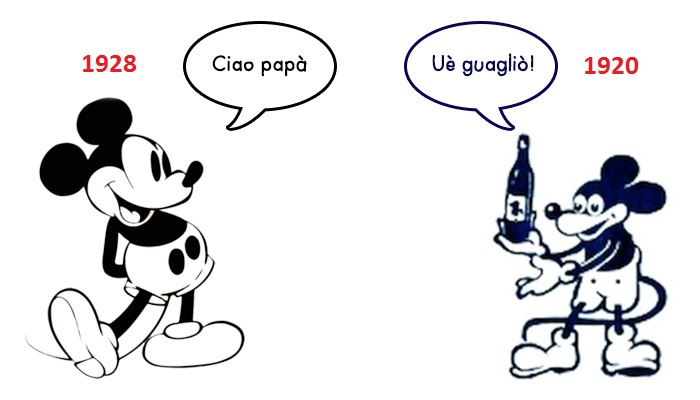 Topolino nato a Napoli bottiglie liquori La Sorgente Michele Sorece Topolino nato a Napoli bottiglie liquori La Sorgente Michele Sorece